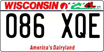 WI license plate 086XQE
