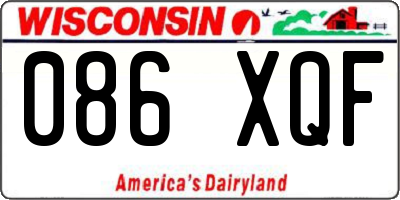 WI license plate 086XQF
