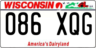 WI license plate 086XQG