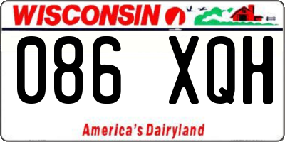 WI license plate 086XQH
