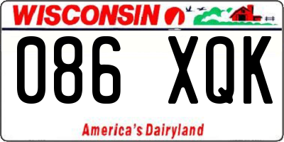 WI license plate 086XQK