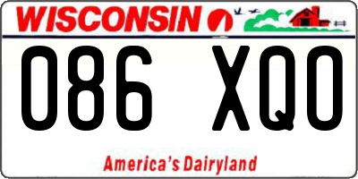 WI license plate 086XQO