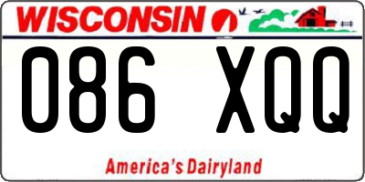WI license plate 086XQQ