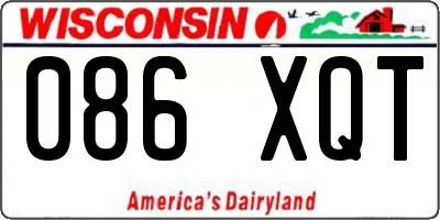 WI license plate 086XQT