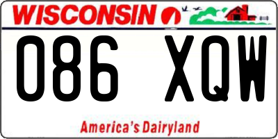 WI license plate 086XQW