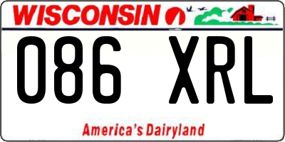 WI license plate 086XRL