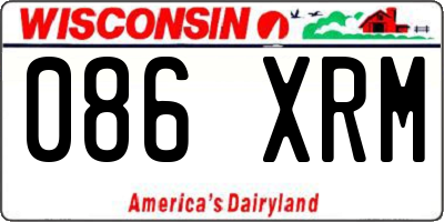 WI license plate 086XRM