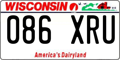 WI license plate 086XRU