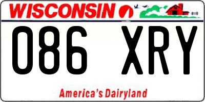WI license plate 086XRY