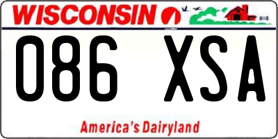 WI license plate 086XSA