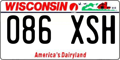 WI license plate 086XSH