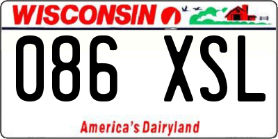 WI license plate 086XSL