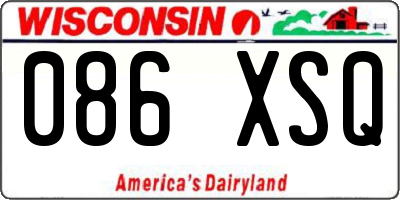 WI license plate 086XSQ