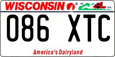 WI license plate 086XTC