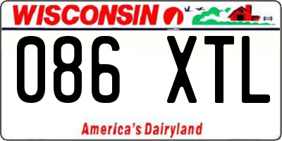 WI license plate 086XTL