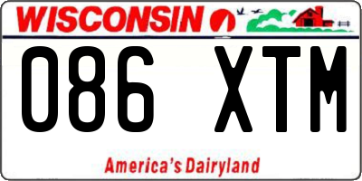 WI license plate 086XTM