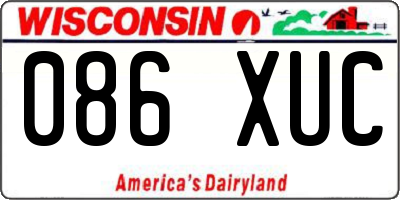 WI license plate 086XUC