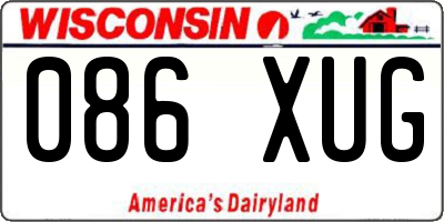 WI license plate 086XUG