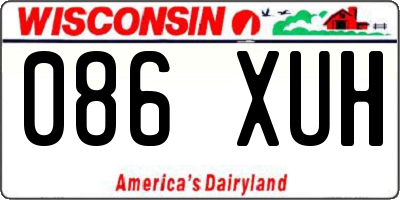 WI license plate 086XUH