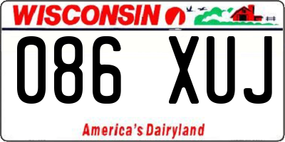 WI license plate 086XUJ