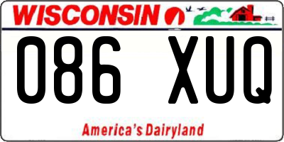 WI license plate 086XUQ