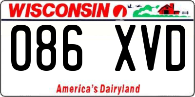 WI license plate 086XVD