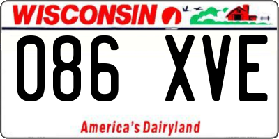 WI license plate 086XVE