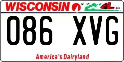 WI license plate 086XVG