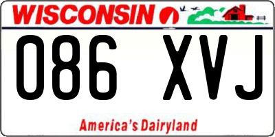 WI license plate 086XVJ