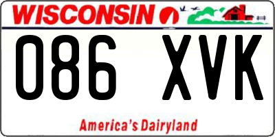 WI license plate 086XVK