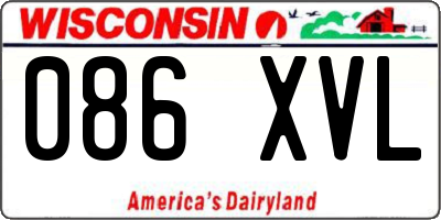 WI license plate 086XVL