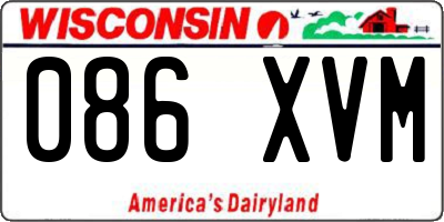 WI license plate 086XVM