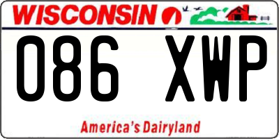 WI license plate 086XWP