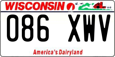 WI license plate 086XWV