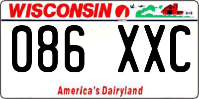 WI license plate 086XXC
