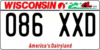 WI license plate 086XXD