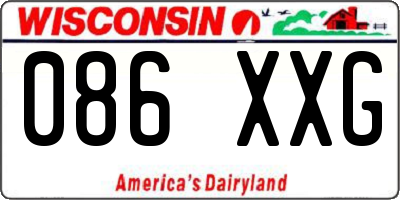 WI license plate 086XXG