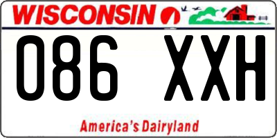 WI license plate 086XXH