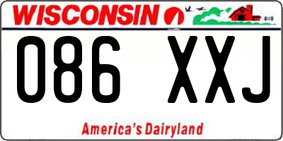WI license plate 086XXJ