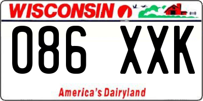 WI license plate 086XXK