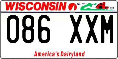 WI license plate 086XXM