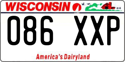 WI license plate 086XXP
