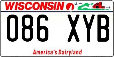 WI license plate 086XYB