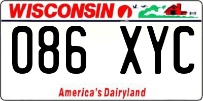 WI license plate 086XYC