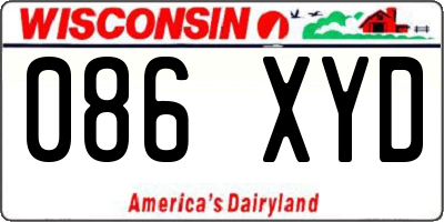 WI license plate 086XYD