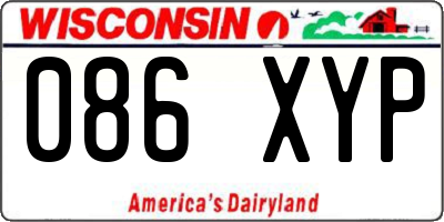 WI license plate 086XYP