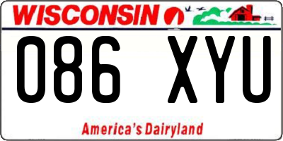 WI license plate 086XYU