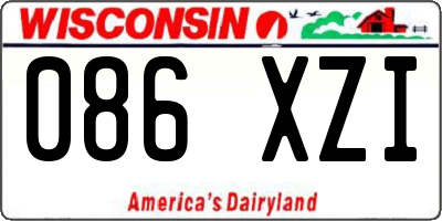 WI license plate 086XZI