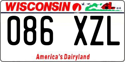 WI license plate 086XZL