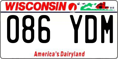 WI license plate 086YDM